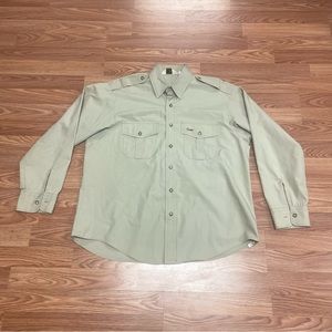 Vintage Duxbak Men’s Shirt XL Button-Down Beige Hunting Outdoor 90’s